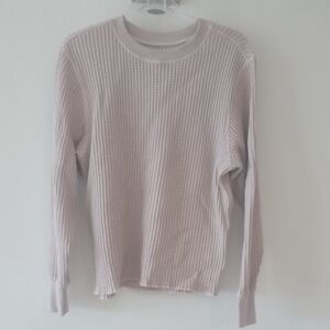 Mate the Label Organic Waffle Crew Top Small NWOT